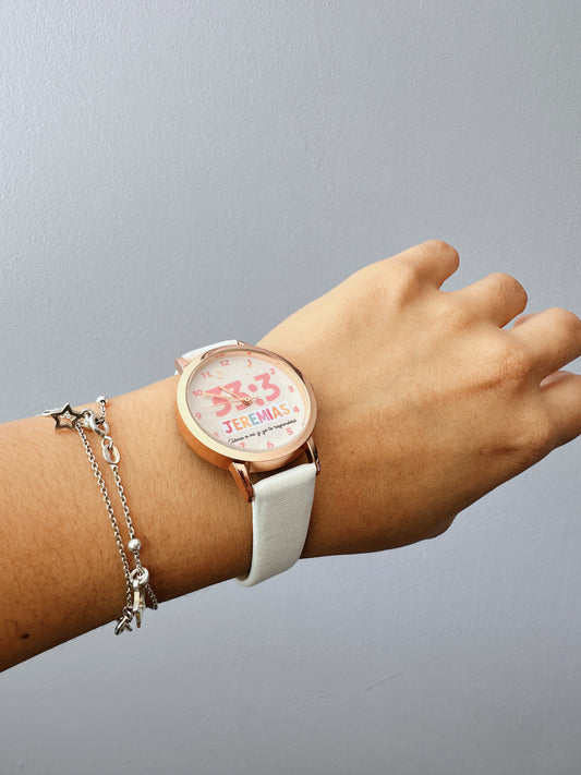 Reloj Blanco Jeremias 33:3